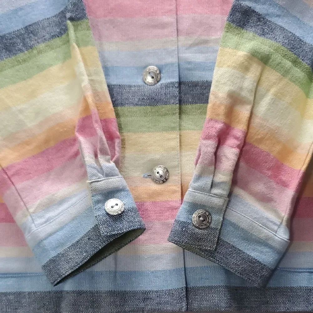 ALFRED DRUNNER | 12 WOMEN'S | JACKET BUTTON DOWN SHIRT  in RAINBOW 19232 29961 - Picture 4 of 16